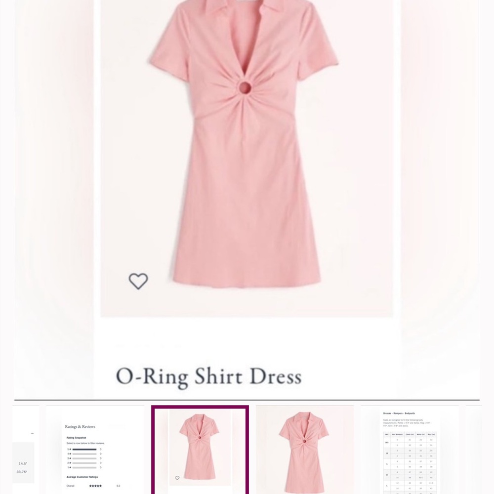 Abercrombie & Fitch O Ring Shirt Dress Size XL